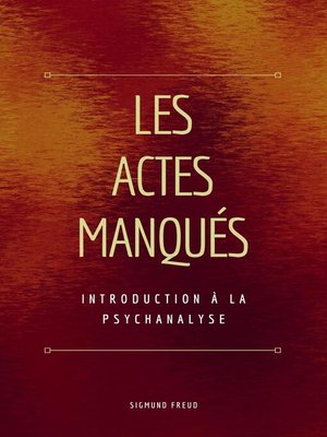 cover image of Les Actes Manqués
